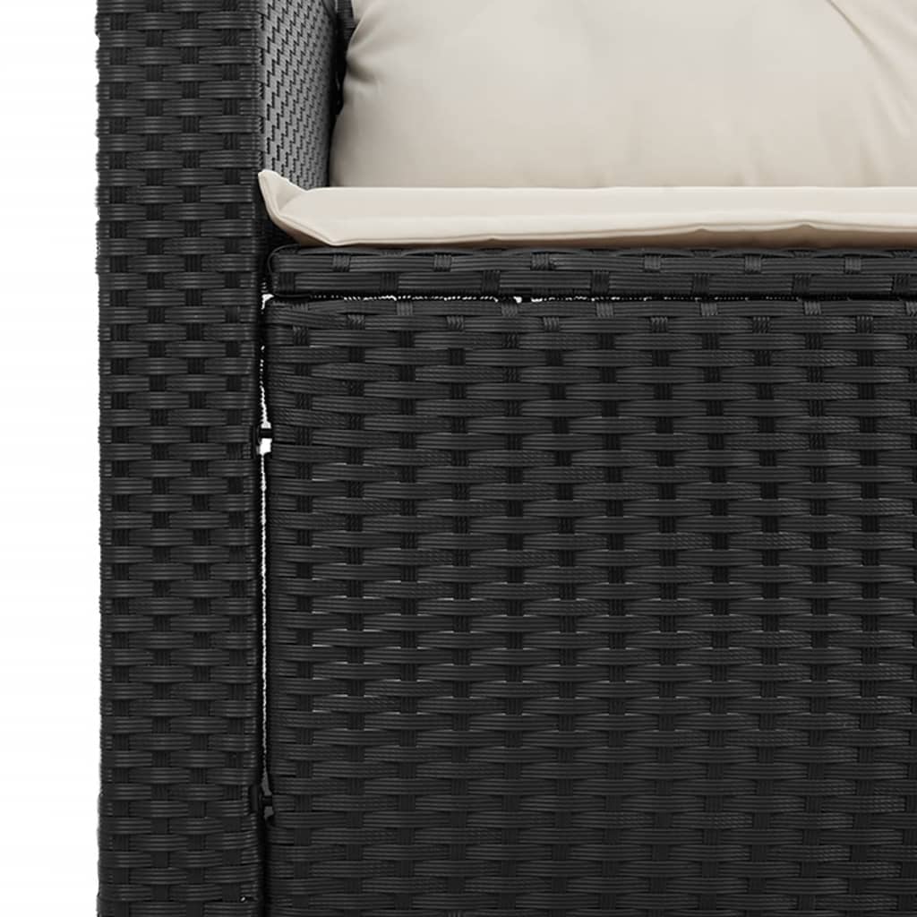 5 pcs conjunto sofás de jardim com almofadões acácia e vime PE