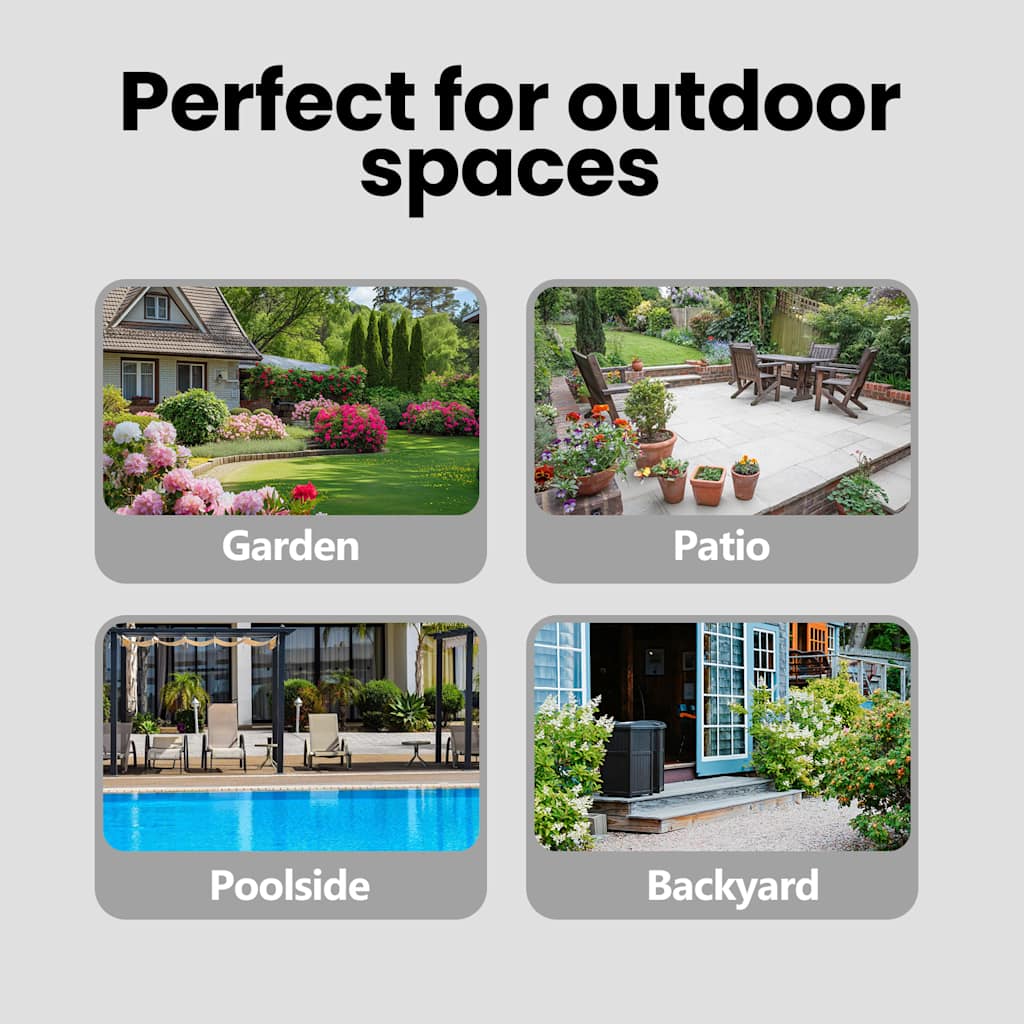 Sofá de jardim com almofadões 4 lugares vime PE preto