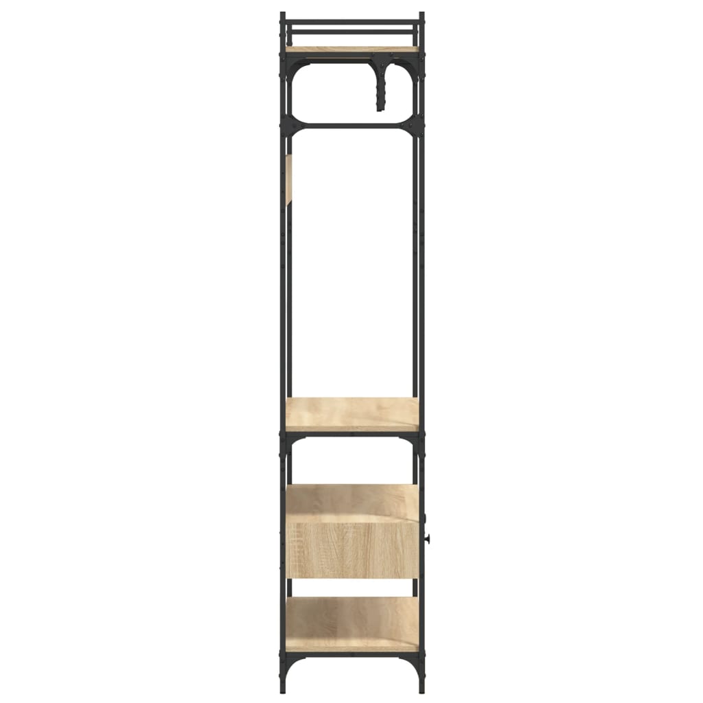 Roupeiro c/ gavetas 89x39x184,5cm deriv.madeira carvalho sonoma