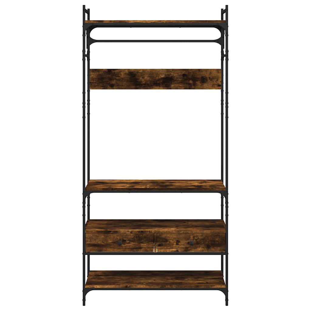 Roupeiro c/ gavetas 89x39x184,5cm deriv.madeira carvalho fumado