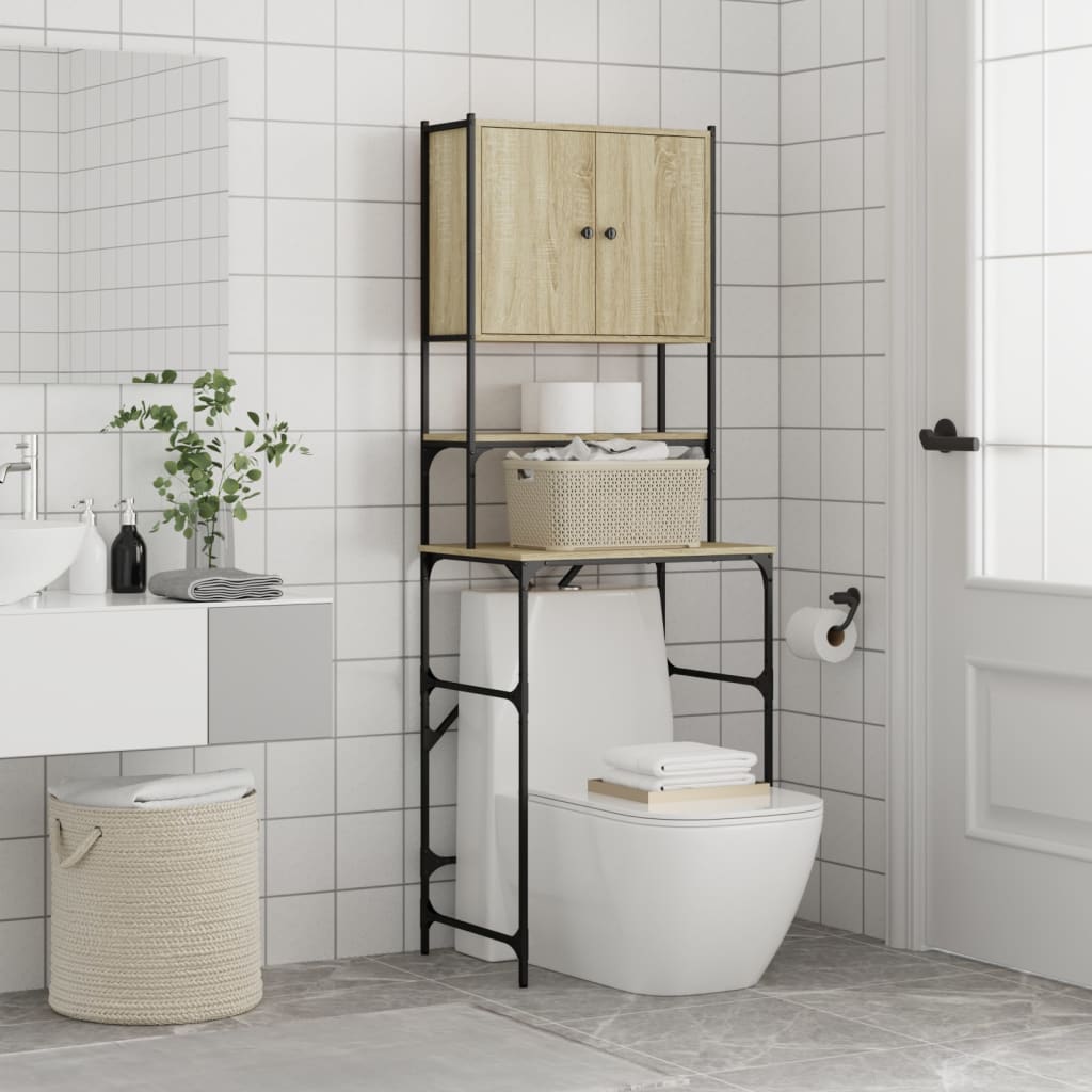 idaXL Armário máquina lavar roupa 68x48,5x194 cm carvalho sonoma