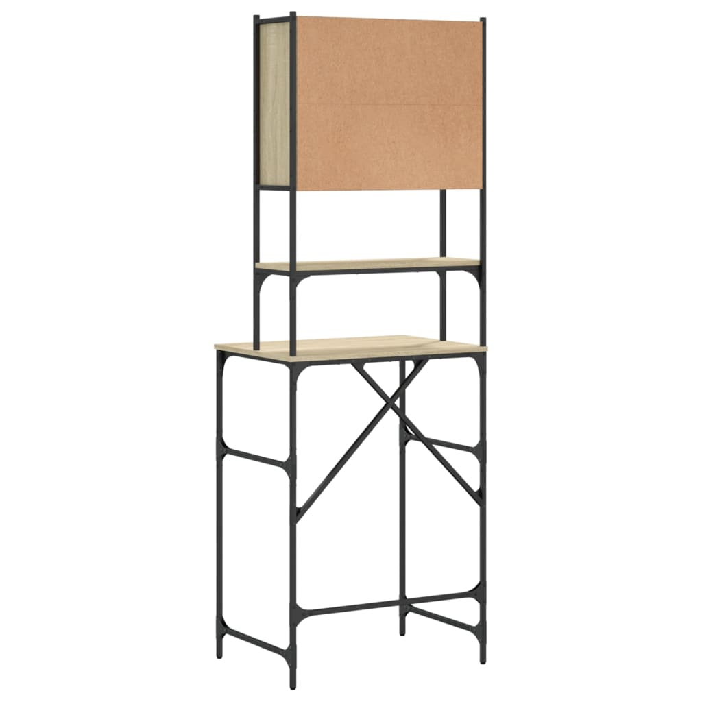 idaXL Armário máquina lavar roupa 68x48,5x194 cm carvalho sonoma