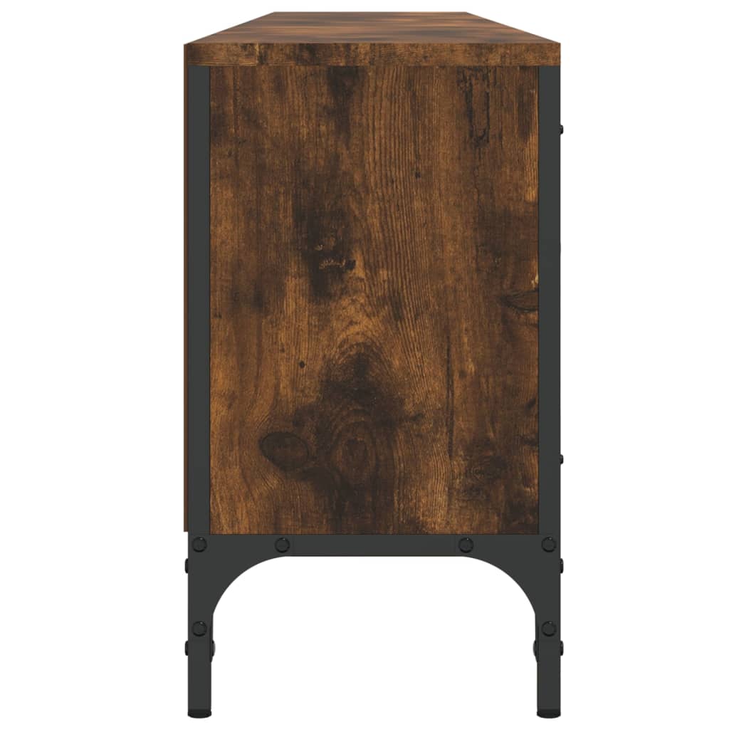 Móvel TV c/ gaveta 200x25x44 cm deriv. madeira carvalho fumado