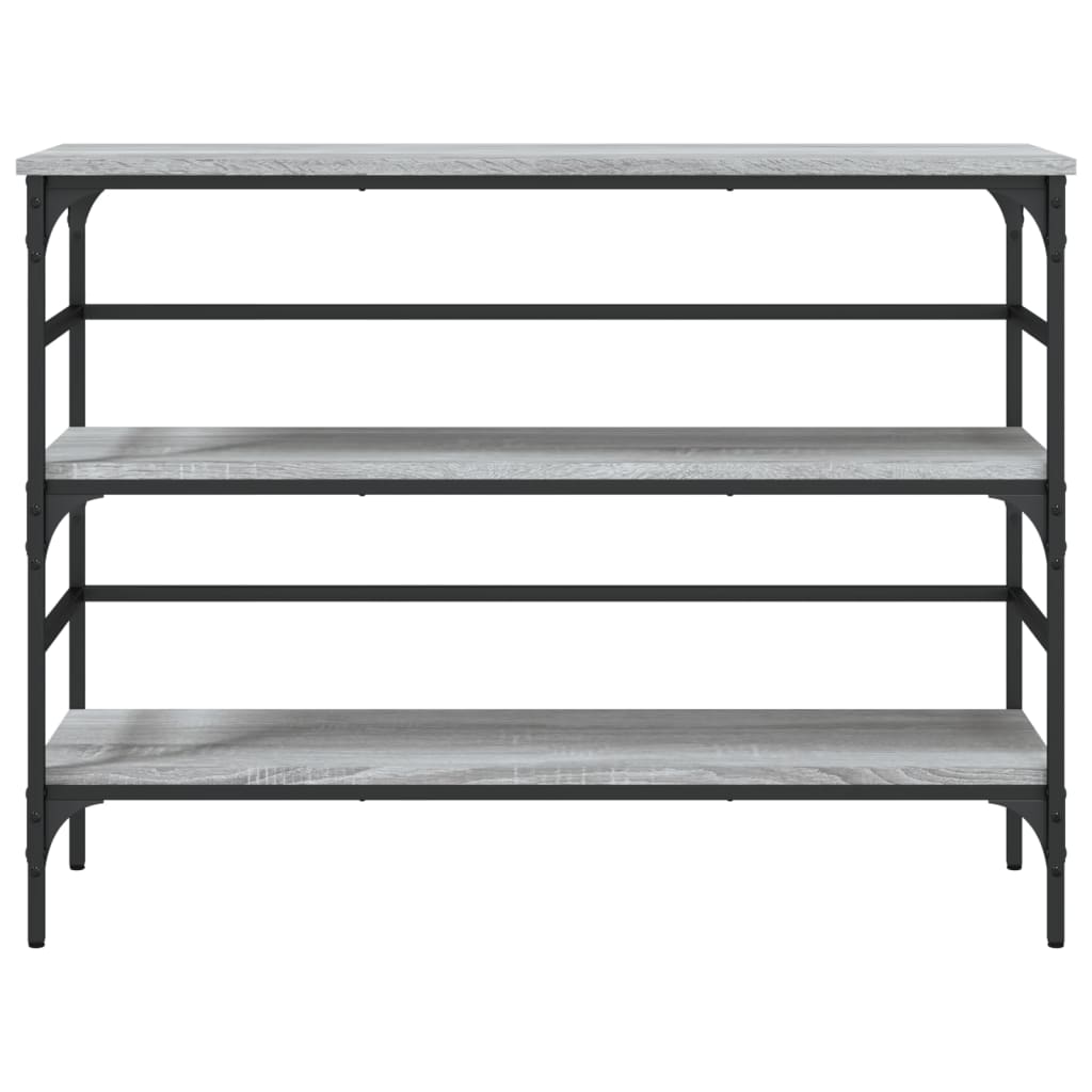 Mesa consola 100x32x75 cm derivados de madeira cinzento sonoma