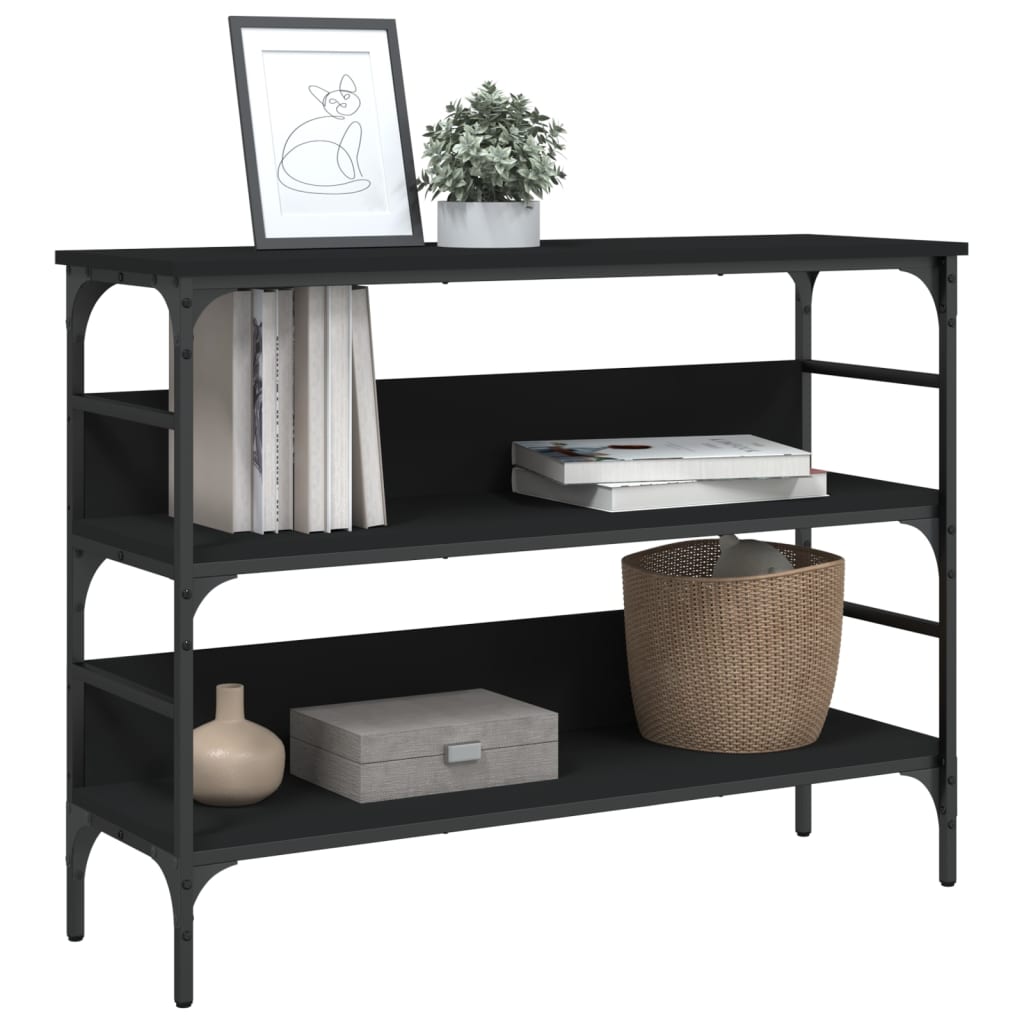 Mesa consola 100x32x75 cm derivados de madeira preto