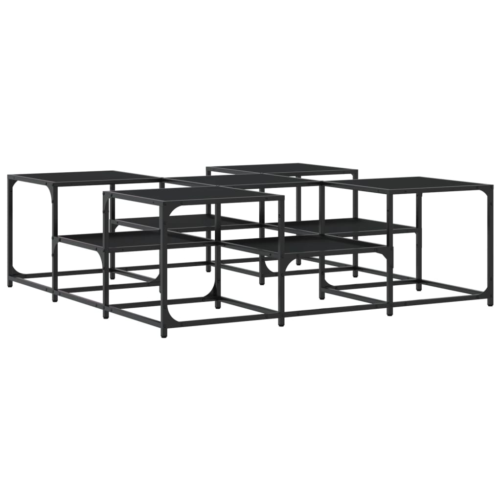 Mesa de centro 121x121x40 cm derivados de madeira preto