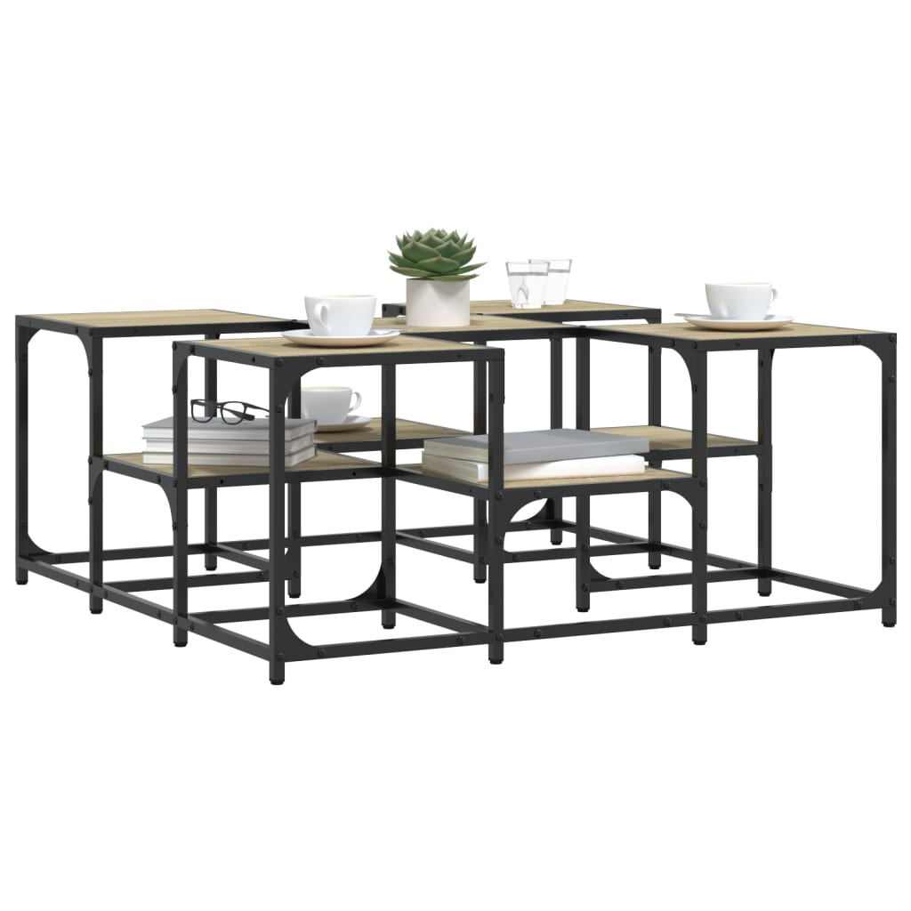 Mesa de centro 91x91x40 cm derivados de madeira carvalho sonoma