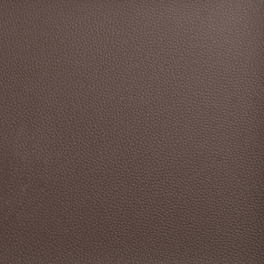 Estrutura de cama sem colchão Hvar 90x200 cm couro artificial castanho