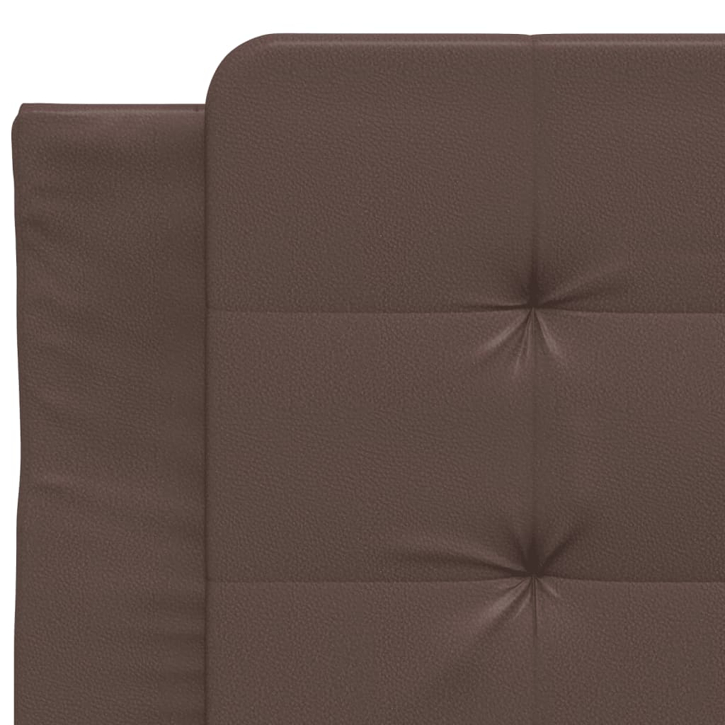 Estrutura de cama sem colchão Zadar 90x200 cm couro artificial castanho