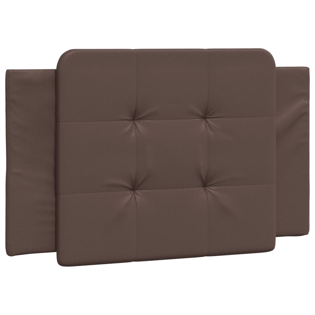 Estrutura de cama sem colchão Zadar 90x190 cm couro artificial castanho