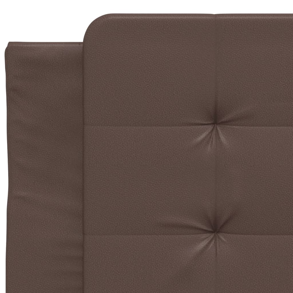 Estrutura de cama sem colchão Zadar 90x190 cm couro artificial castanho