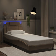 Estrutura de cama Viana com LED sem colchão 90x190 cm cappuccino