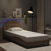 Estrutura de cama com LED sem colchão Zadar 90x190 cm cappuccino