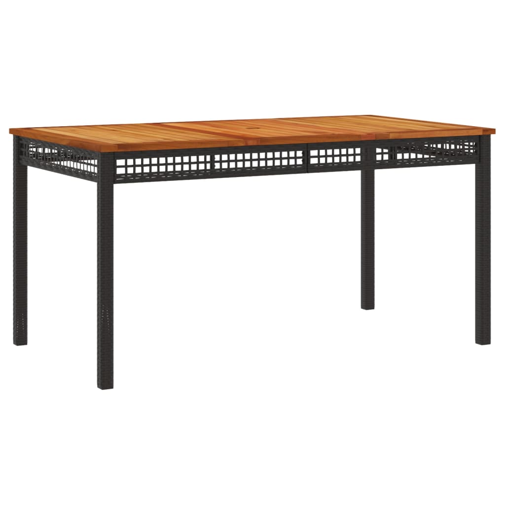 4 pcs conjunto de jardim p/ jardim c/ almofadões vime PE preto