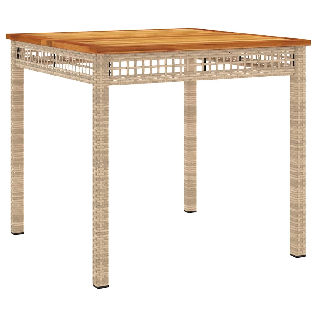 3 pcs conjunto de jantar p/ jardim com almofadões vime PE bege