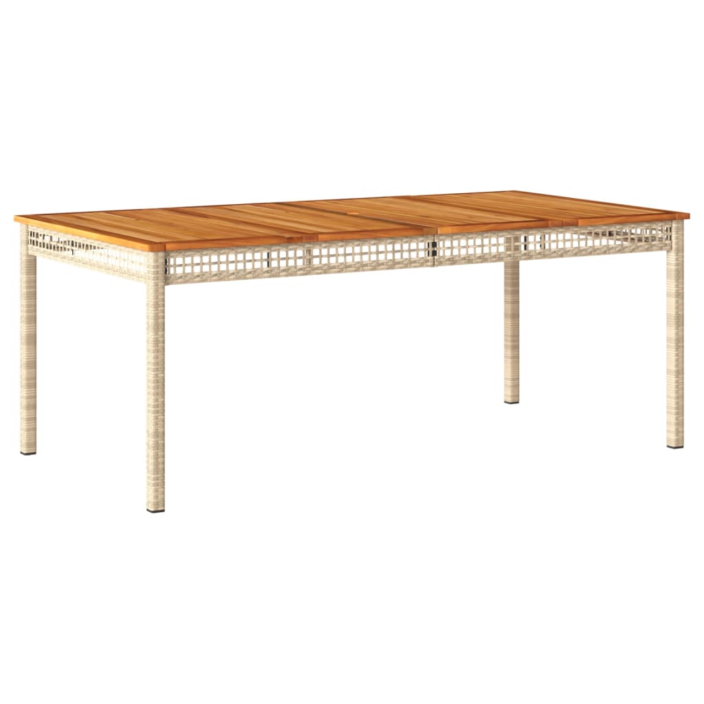 7 pcs conjunto de jantar p/ jardim com almofadões vime PE bege