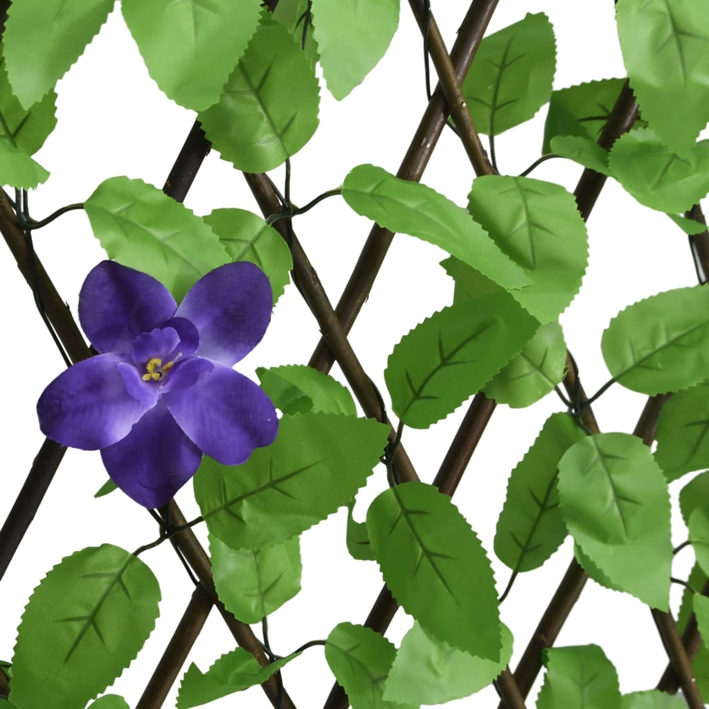  Treliça de hera artificial extensível 5 pcs 180x70 cm verde