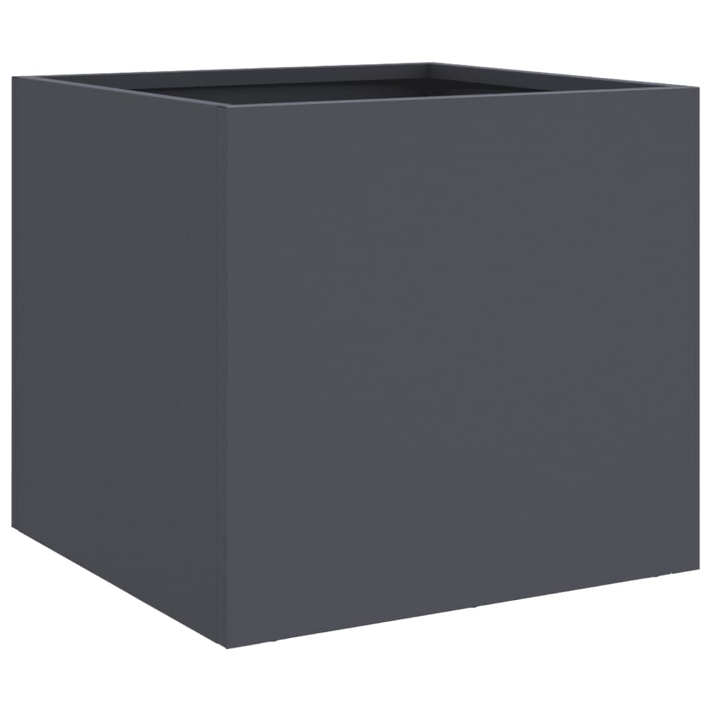 Vasos/floreiras 2 pcs 32x30x29 cm aço antracite