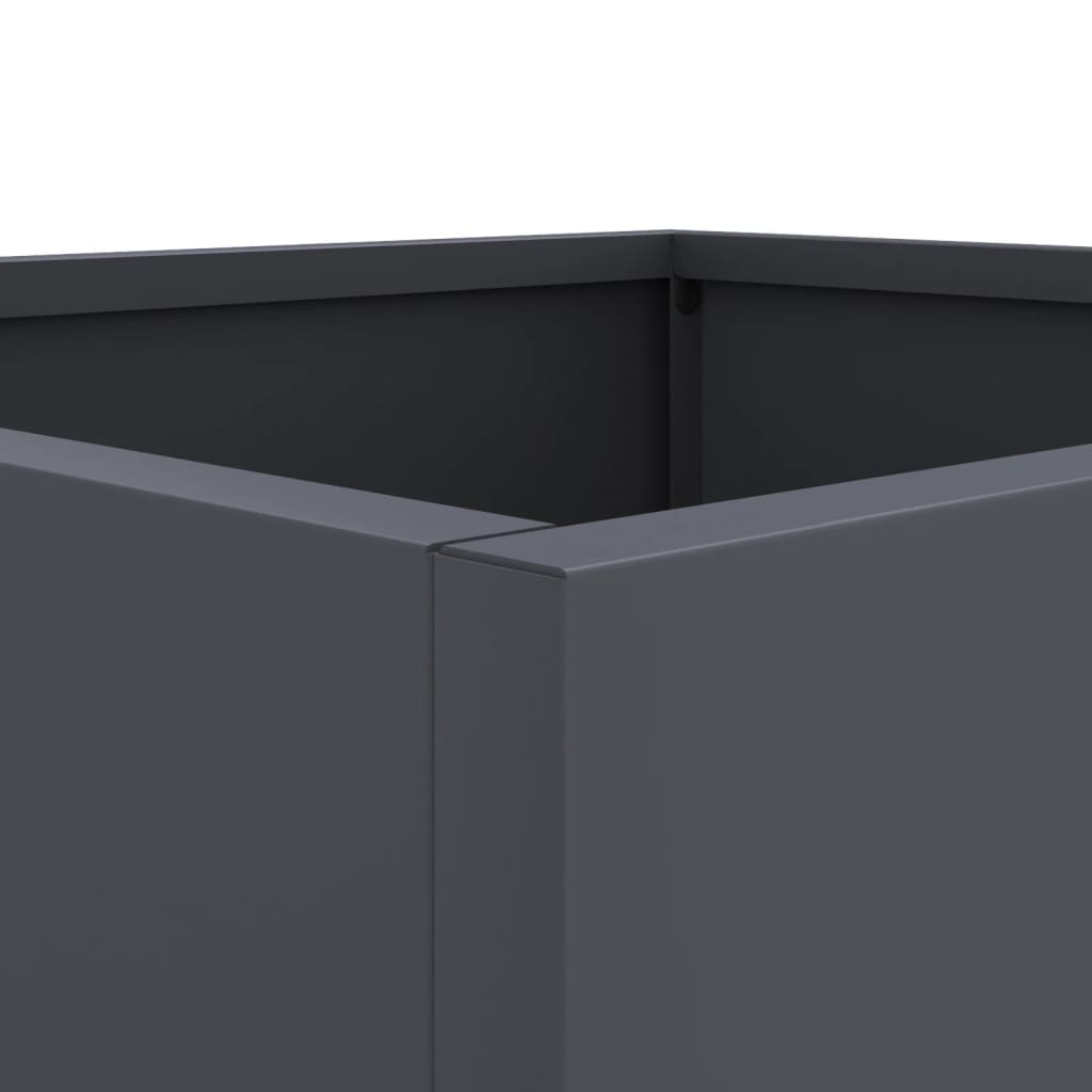 Vasos/floreiras 2 pcs 32x30x29 cm aço antracite