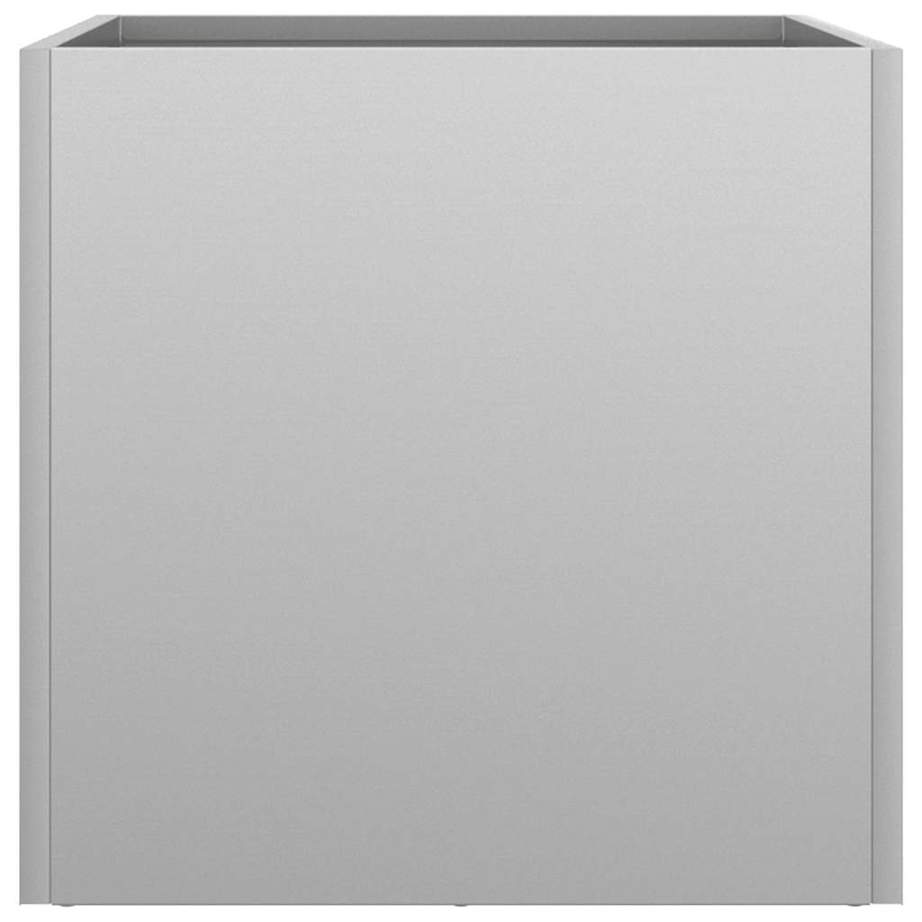 Vasos/floreiras 2 pcs 32x30x29 cm aço galvanizado prateado