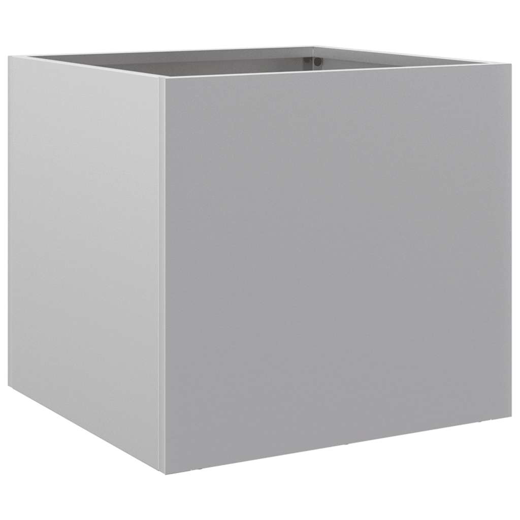 Vasos/floreiras 2 pcs 32x30x29 cm aço galvanizado prateado