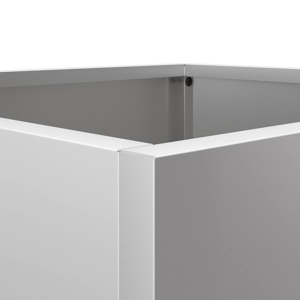 Vasos/floreiras 2 pcs 32x30x29 cm aço galvanizado prateado