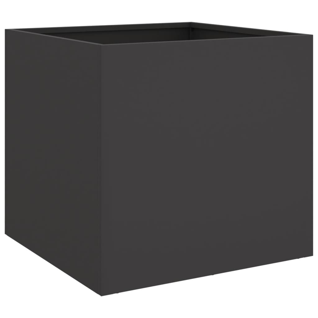 Vasos/floreiras 2 pcs 42x40x39 cm aço preto