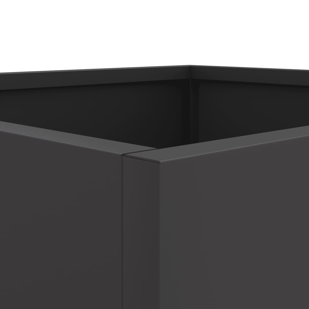 Vasos/floreiras 2 pcs 42x40x39 cm aço preto