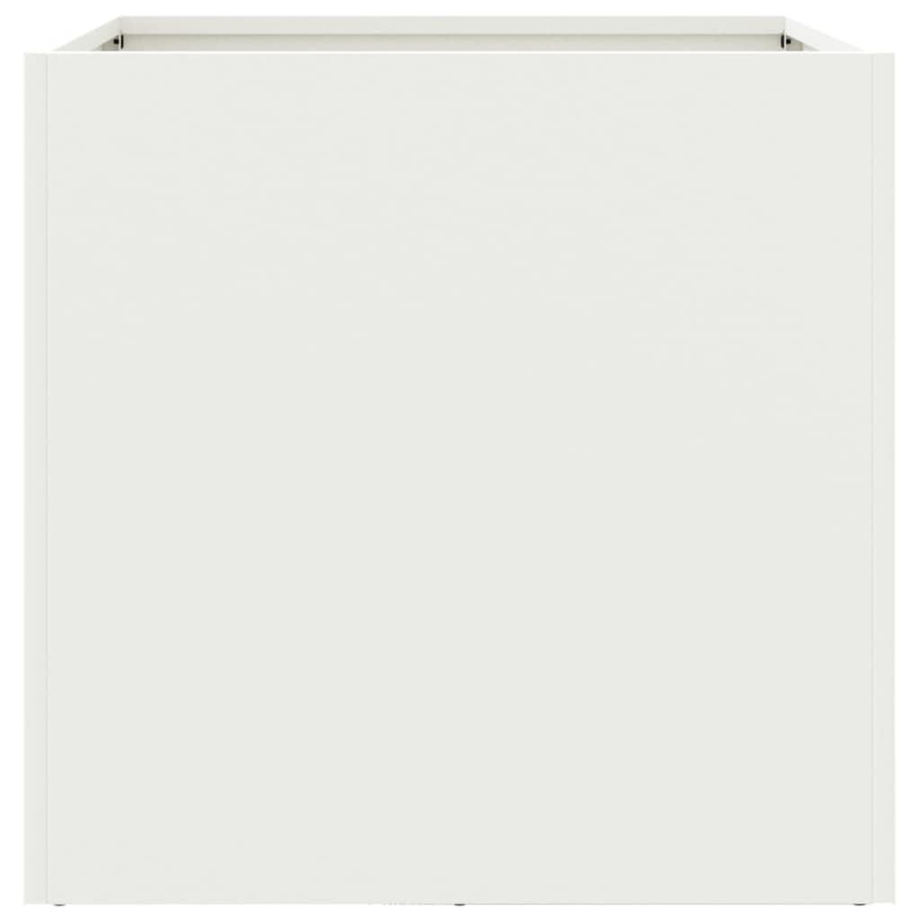 Vaso/floreira 42x40x39 cm aço branco