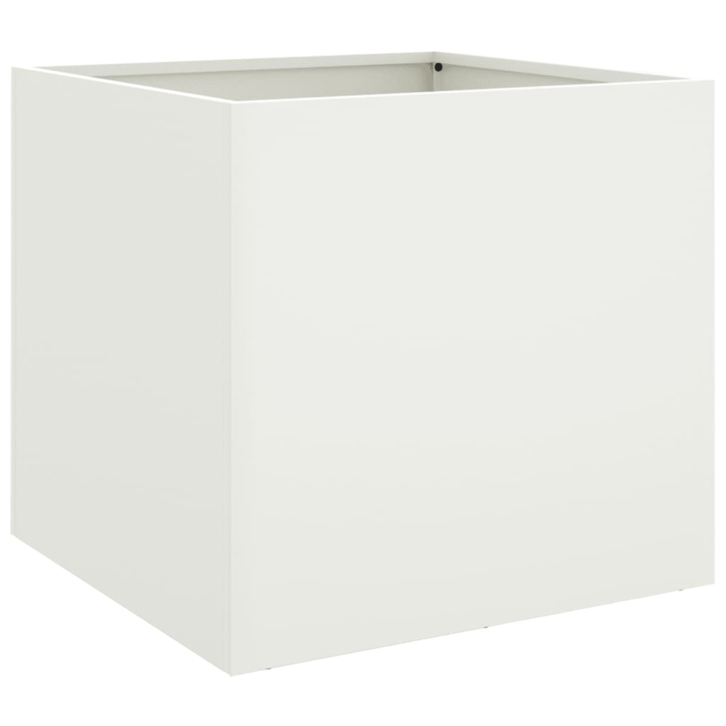 Vaso/floreira 42x40x39 cm aço branco