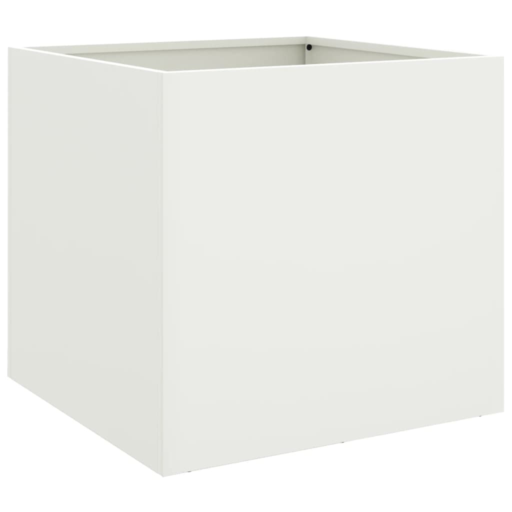Vasos/floreiras 2 pcs 42x40x39 cm aço branco