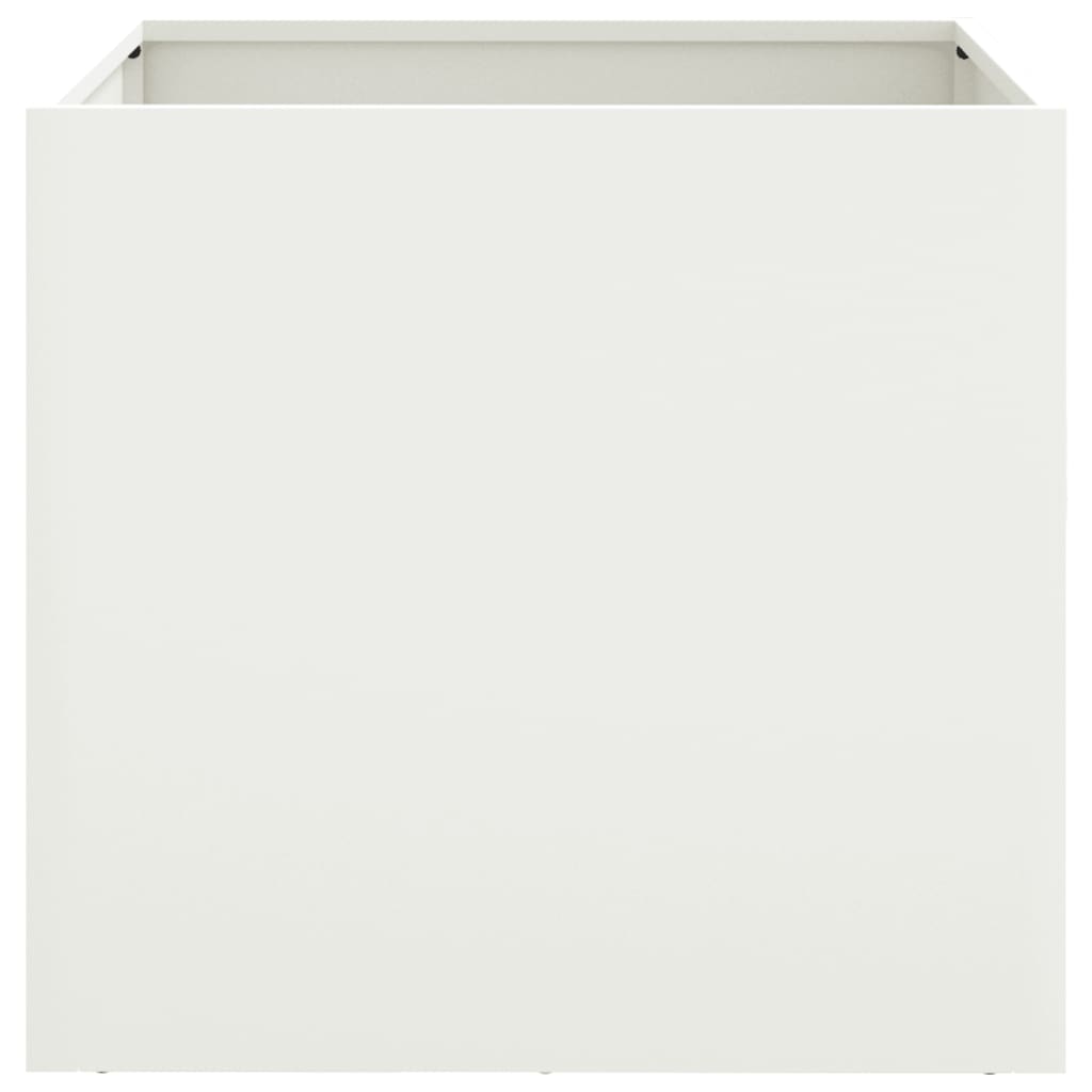 Vasos/floreiras 2 pcs 42x40x39 cm aço branco