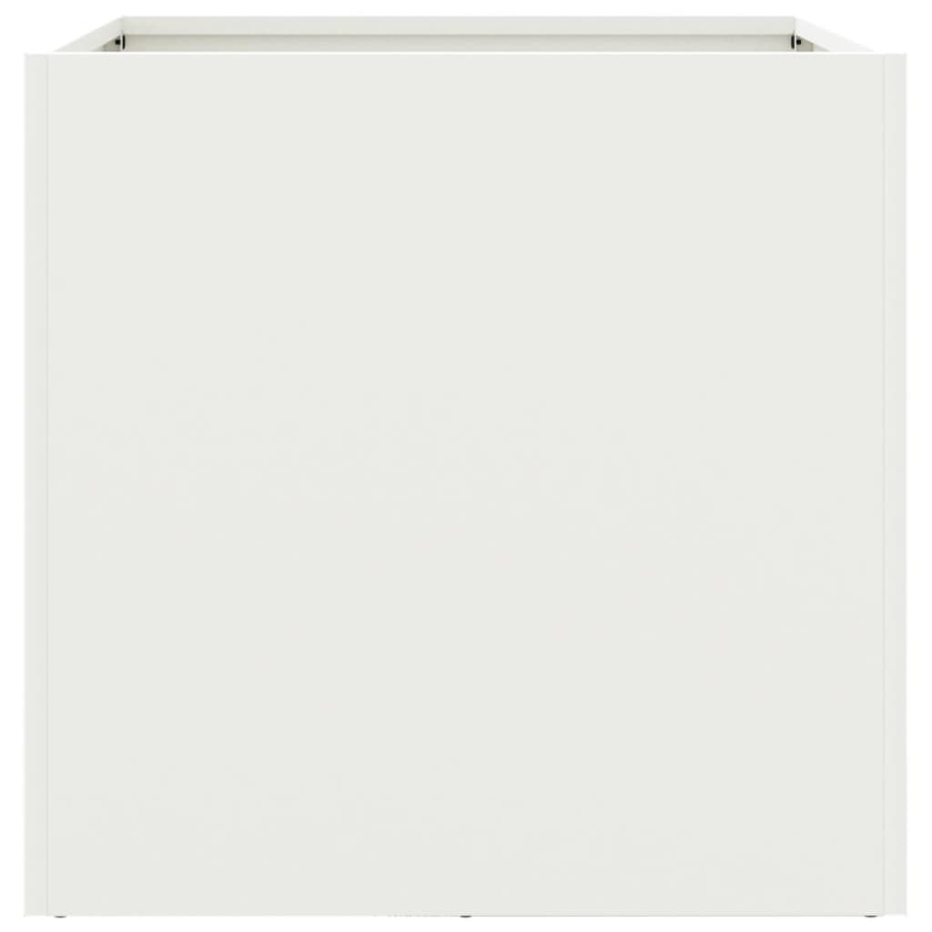 Vasos/floreiras 2 pcs 42x40x39 cm aço branco