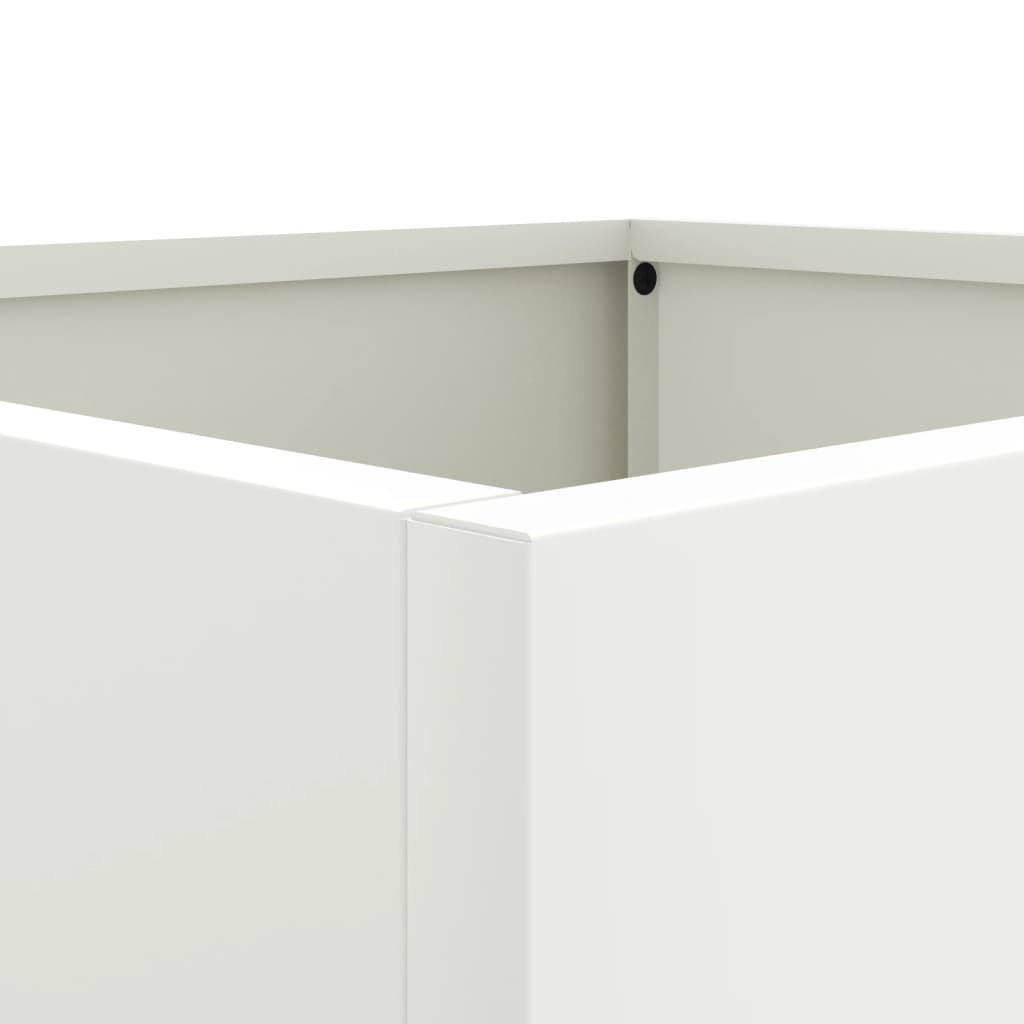Vasos/floreiras 2 pcs 42x40x39 cm aço branco
