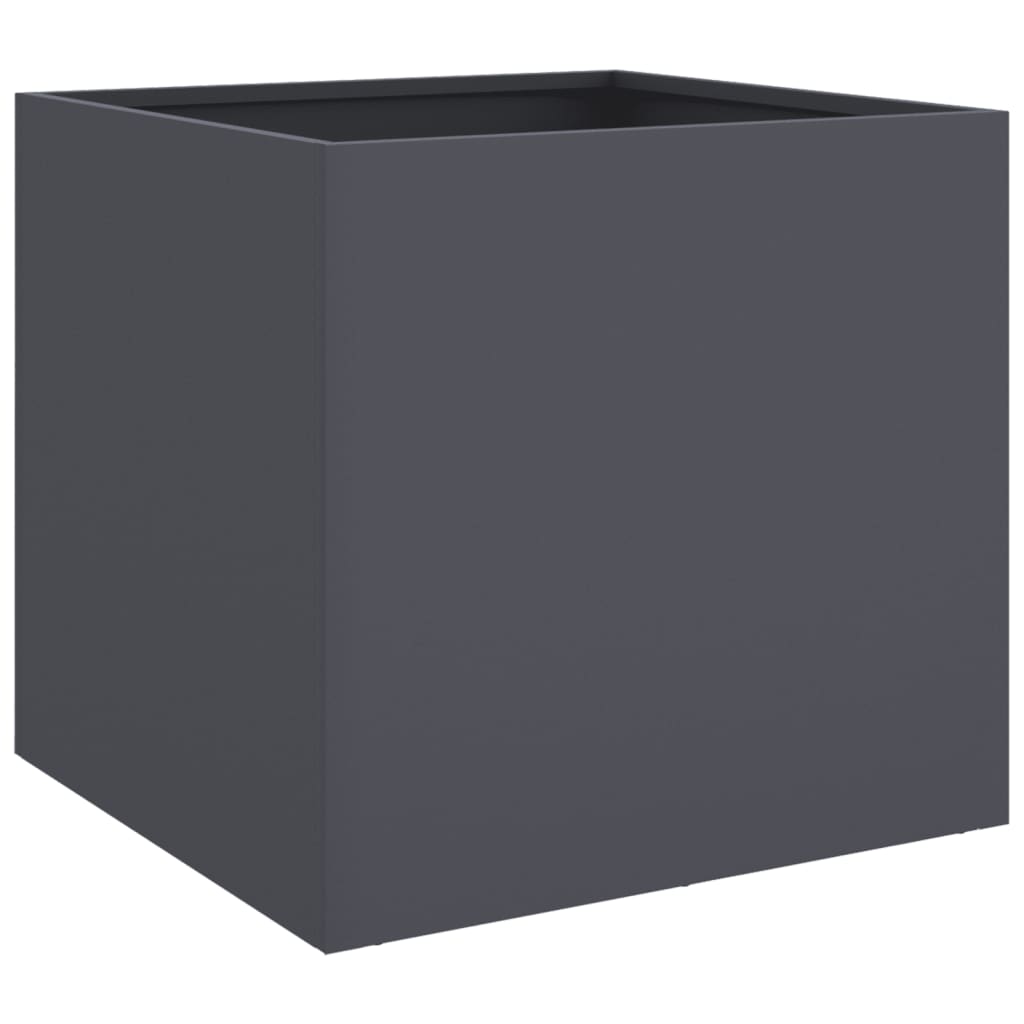 Vasos/floreiras 2 pcs 42x40x39 cm aço antracite