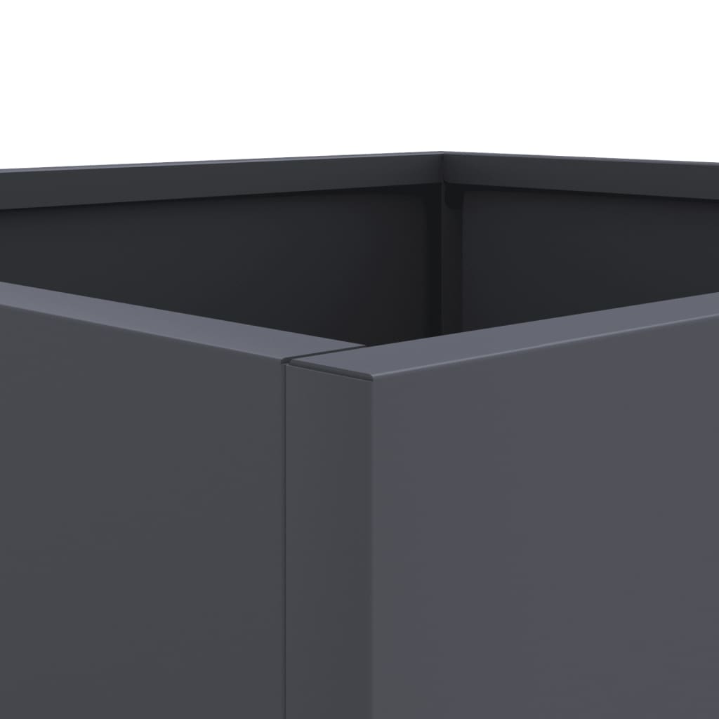 Vasos/floreiras 2 pcs 42x40x39 cm aço antracite