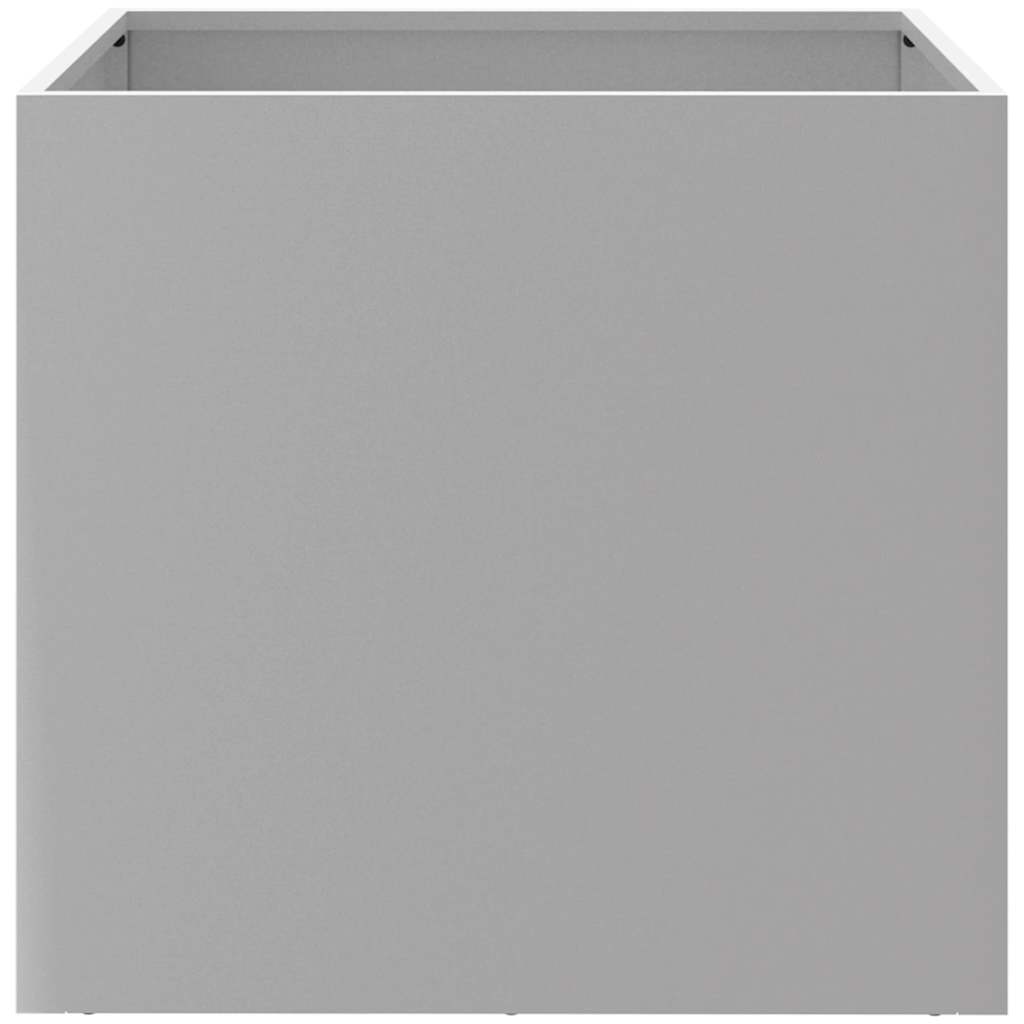 Vaso/floreira 42x40x39 cm aço galvanizado prateado