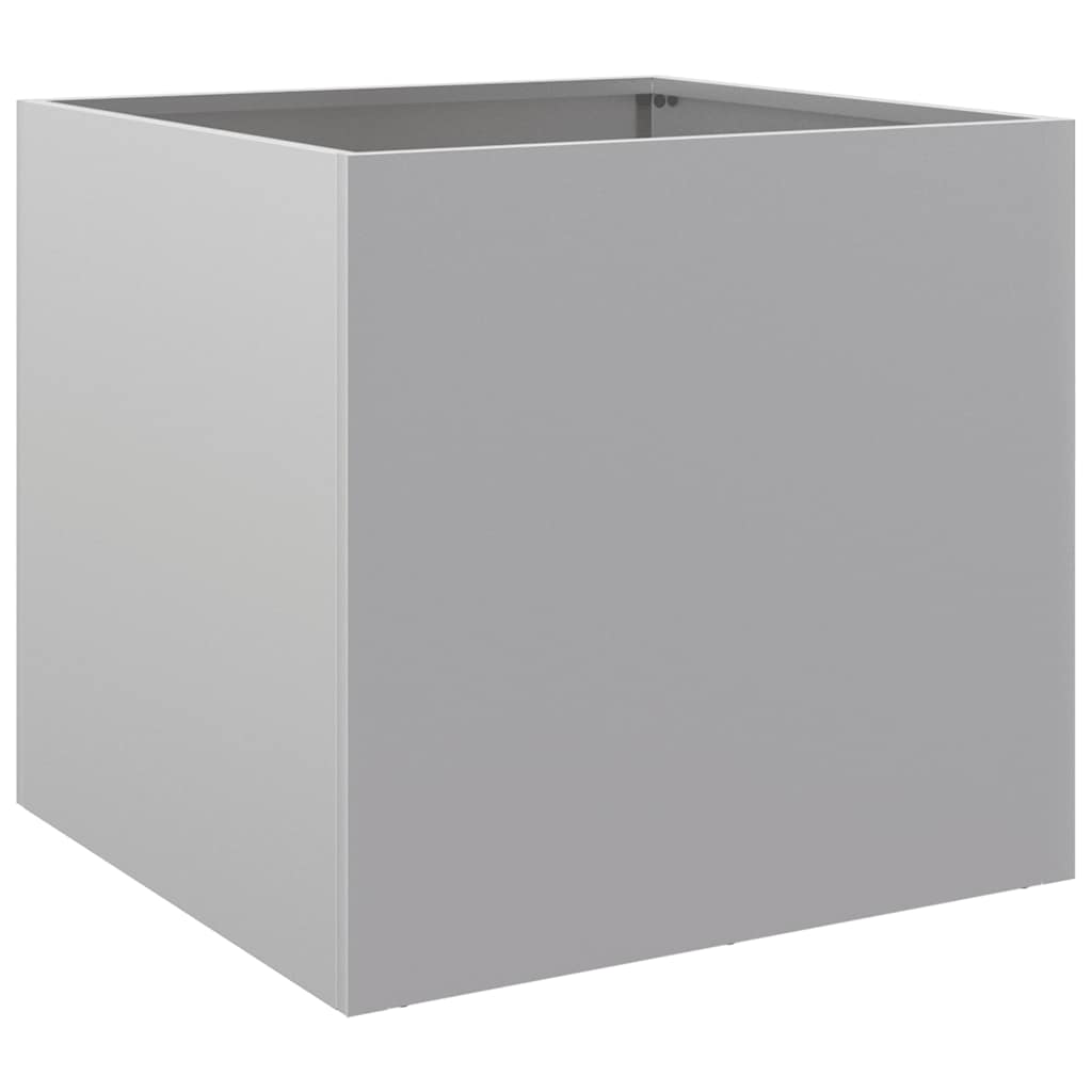 Vaso/floreira 42x40x39 cm aço galvanizado prateado