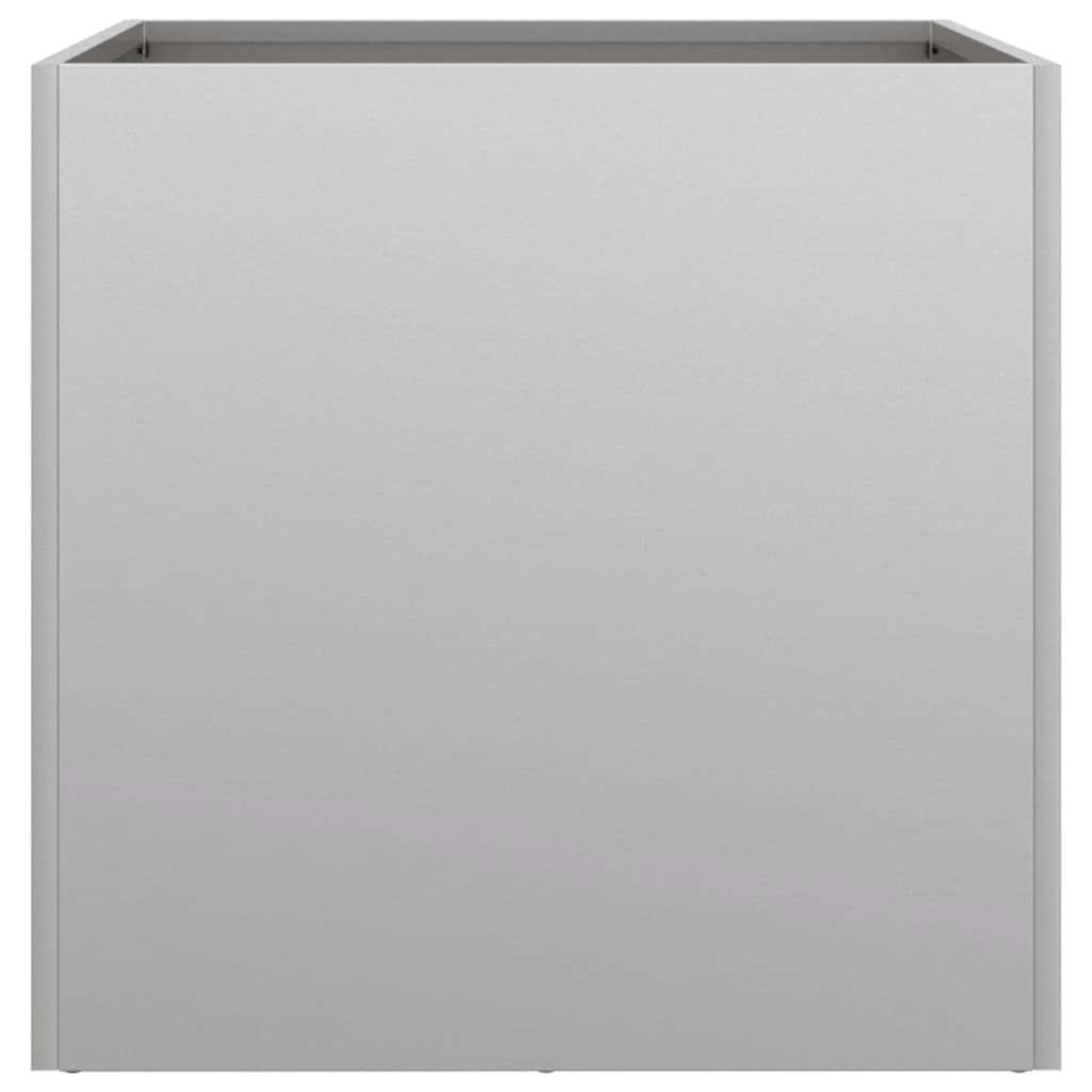 Vasos/floreiras 2 pcs 42x40x39 cm aço galvanizado prateado