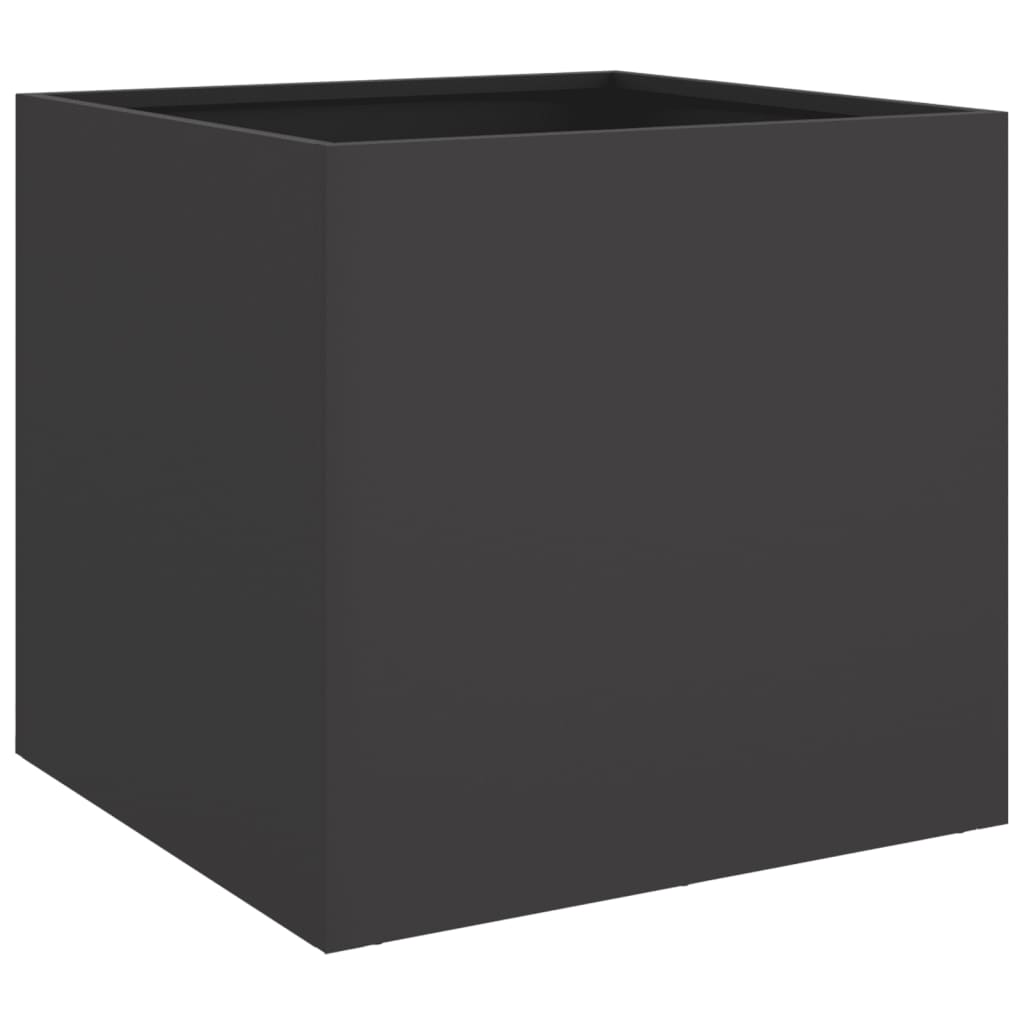 Vaso/floreira 49x47x46 cm aço preto