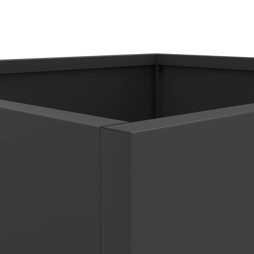 Vaso/floreira 49x47x46 cm aço preto