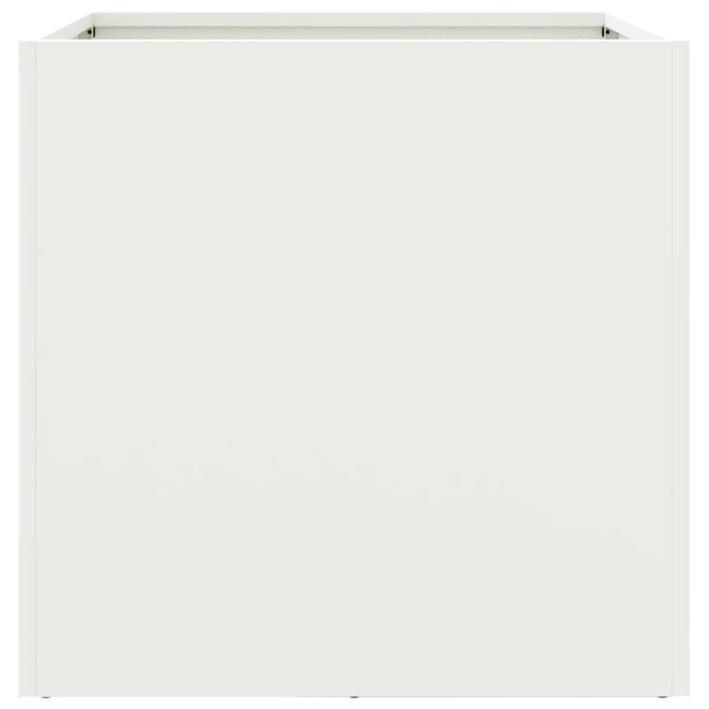 Vaso/floreira 49x47x46 cm aço branco
