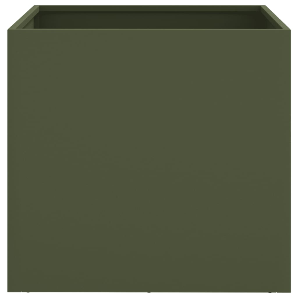 Vaso/floreira 49x47x46 cm aço verde azeitona