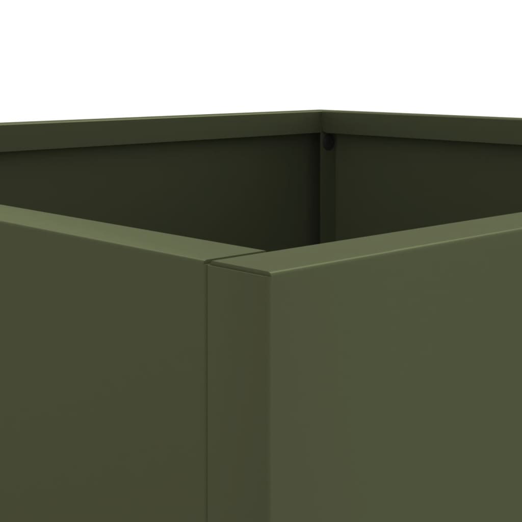 Vaso/floreira 49x47x46 cm aço verde azeitona