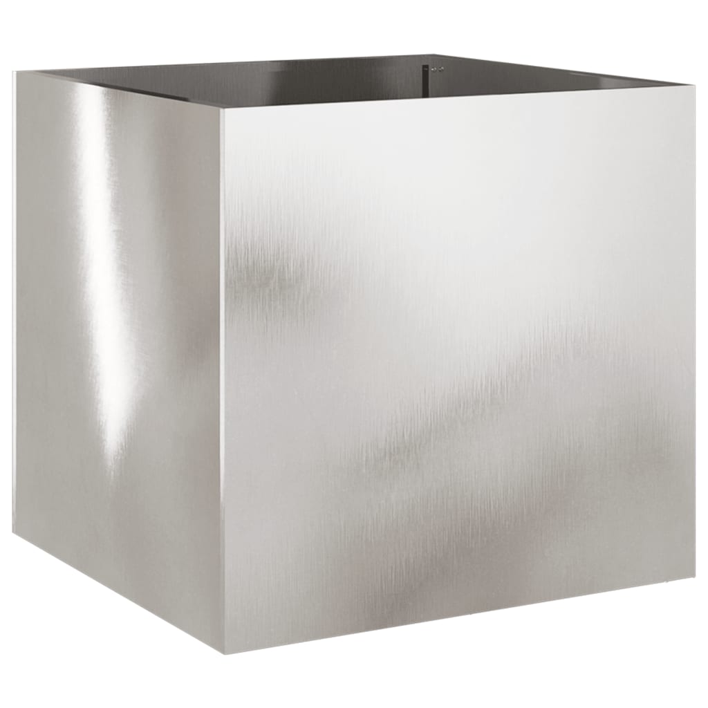 Vasos/floreiras 2 pcs 49x47x46 cm aço inoxidável prateado