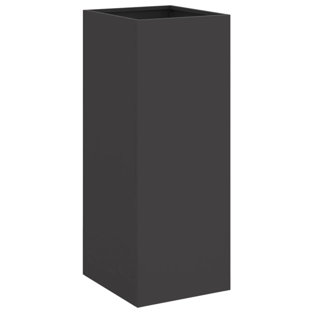 Vaso/floreira 32x29x75 cm aço preto