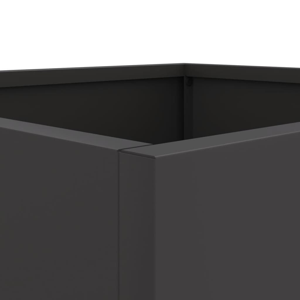 Vaso/floreira 32x29x75 cm aço preto