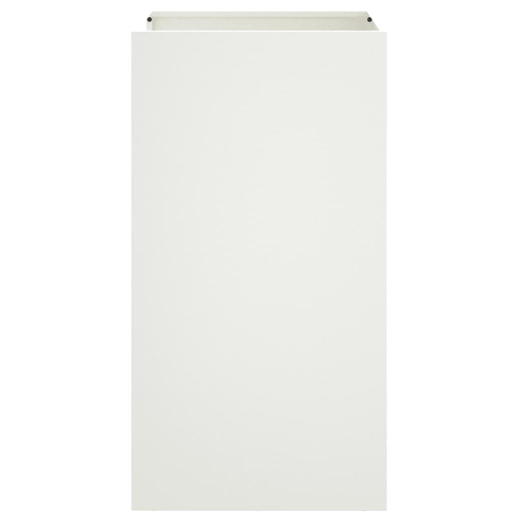 Vaso/floreira 42x38x75 cm aço branco