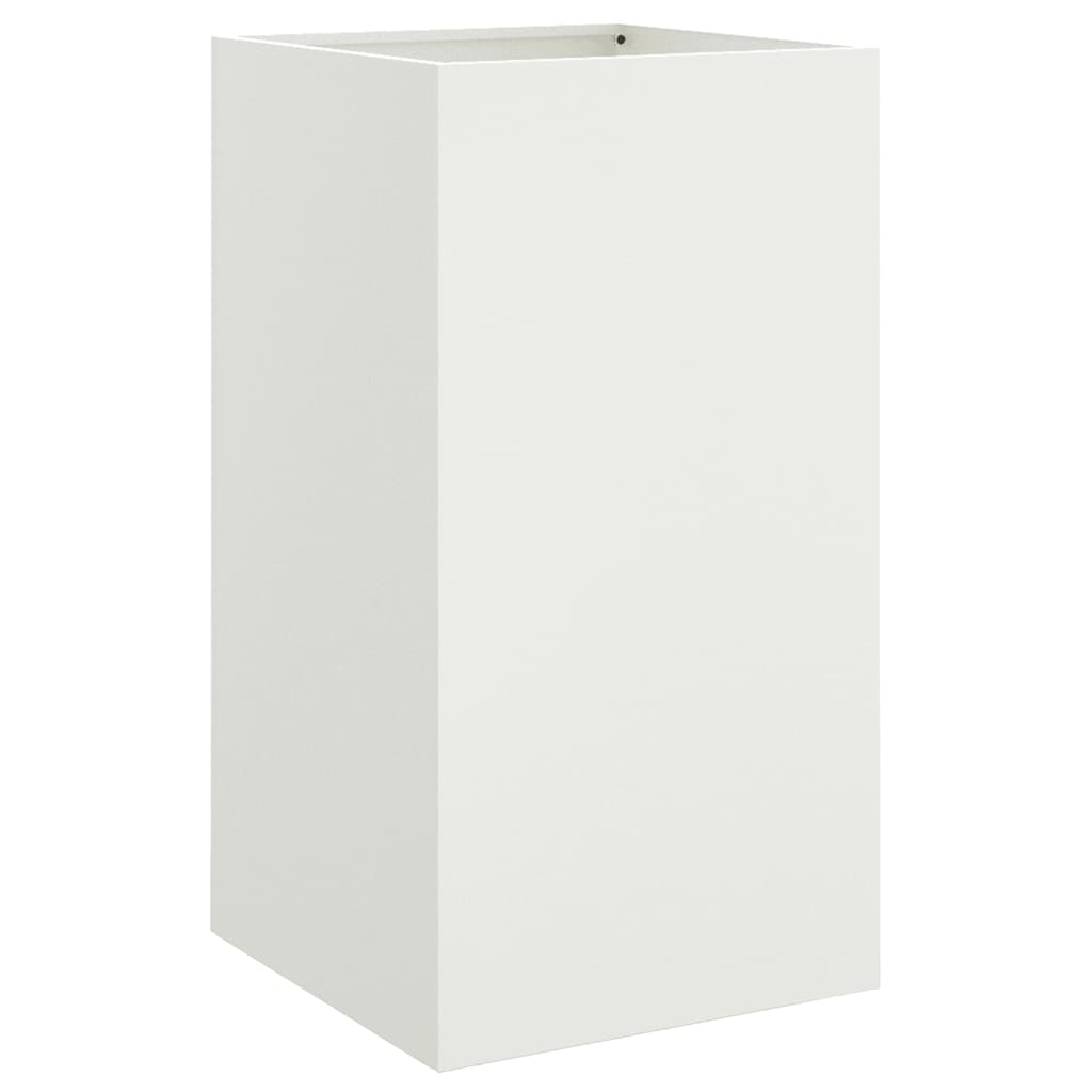 Vaso/floreira 42x38x75 cm aço branco