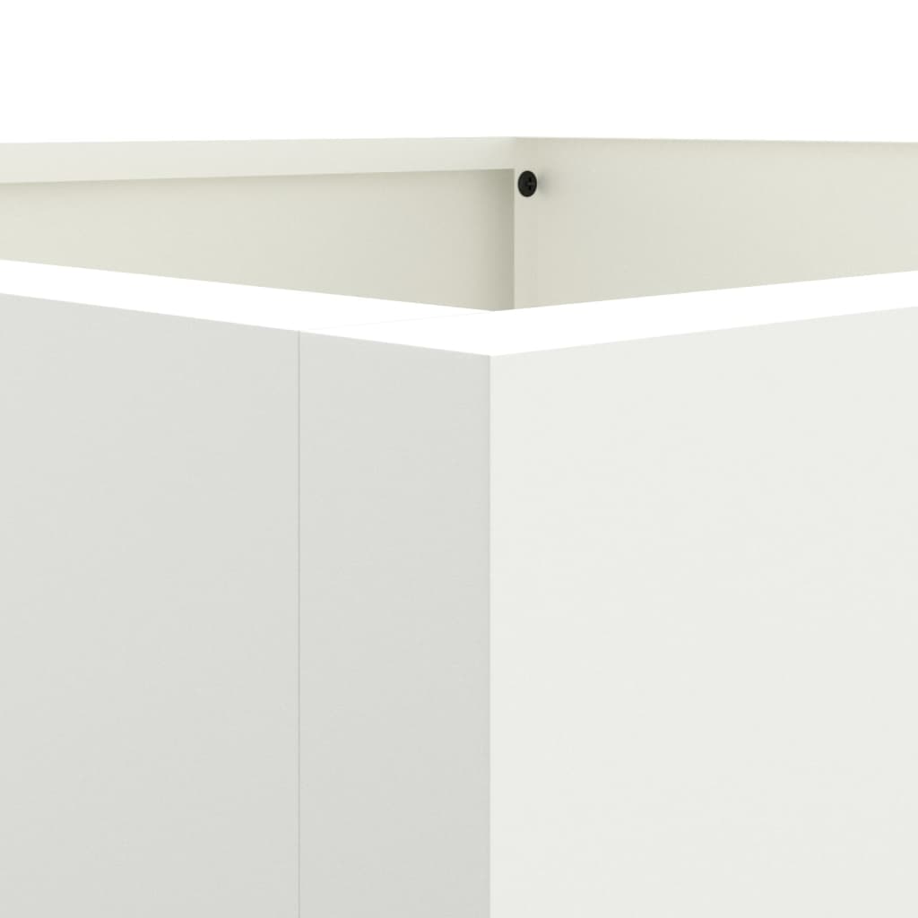 Vaso/floreira 42x38x75 cm aço branco